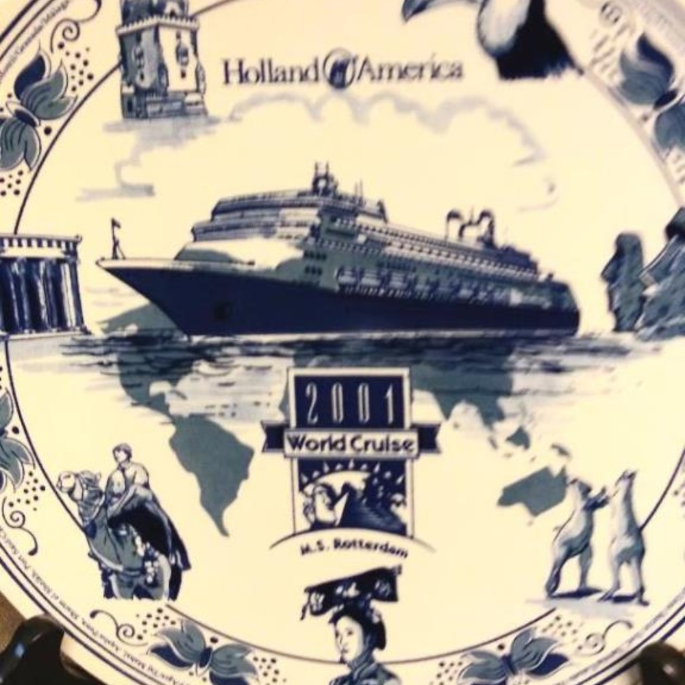 Blue Delft Holland America Plate - Picture 2 of 3